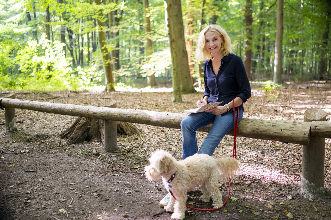 Katja im Stadtpark mit Lotti